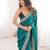 Rama tissue embridered saree with unstitched blouse piece