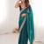 Rama tissue embridered saree with unstitched blouse piece