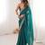 Rama tissue embridered saree with unstitched blouse piece