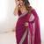 Rani tissue embridered saree with unstitched blouse piece