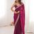 Rani tissue embridered saree with unstitched blouse piece