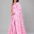 Pink color all over traditional modern leheriya prints work japan satin saree with unstitched blouse