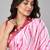 Pink color all over traditional modern leheriya prints work japan satin saree with unstitched blouse