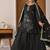 Black vichitra silk party wear embroidery sharara suit set