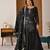 Black vichitra silk party wear embroidery sharara suit set