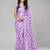 Purple color all over traditional modern leheriya prints work japan satin saree with unstitched blouse