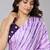 Purple color all over traditional modern leheriya prints work japan satin saree with unstitched blouse