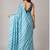 Firozi color all over traditional modern leheriya prints work japan satin saree with unstitched blouse