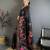 Black pashmina silk woven kashmiri saree with unstitched blouse piece
