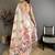 Cream pashmina silk woven kashmiri saree with unstitched blouse piece