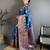 Teal pashmina silk woven kashmiri saree with unstitched blouse piece