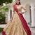 Offwhite Tasar Silk Bandhej Print Lehenga Choli With Purple Gotta Patti Dupatta