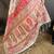 Cream & pink pashmina silk woven kashmiri saree with unstitched blouse piece