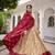 Offwhite Tasar Silk Bandhej Print Lehenga Choli With Purple Gotta Patti Dupatta