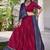 Pink Tasar Silk Bandhej Print Lehenga Choli With Purple Gotta Patti Dupatta