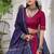 Pink Tasar Silk Bandhej Print Lehenga Choli With Purple Gotta Patti Dupatta