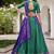 Green Tasar Silk Bandhej Print Lehenga Choli With Purple Gotta Patti Dupatta