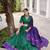 Green Tasar Silk Bandhej Print Lehenga Choli With Purple Gotta Patti Dupatta