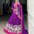 Purple Pure Rayon Floral Printed Lehenga With Original Mirror Work Lehenga Choli Set