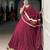 Maroon Chanderi Silk 6 Meter Flair Navratri Lehenga Choli Fully Stitched Ethnic Set