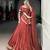 Orange Chanderi Silk 6 Meter Flair Navratri Lehenga Choli Fully Stitched Ethnic Set