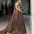 Brown Chanderi Silk 6 Meter Flair Navratri Lehenga Choli Fully Stitched Ethnic Set