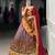 Onionpink Multi-Print Tussar Silk Flared Lehenga Choli Fully Stitched Festive Set