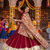 Maroon Chanderi Silk 5 Meter Flair Lehenga Choli Fully Stitched Ethnic Set
