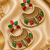 Gold finish designer stone statement earrings