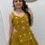 Olive Green Mirror Handwork Pure Cotton Navratri Lehenga Choli Set with Blouse