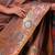 Brown soft silk blend zari paithani saree with unstitched blouse piece