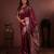 Maroon soft silk blend zari paithani saree with unstitched blouse piece