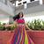 Multicolor Mirror Handwork Georgette Cotton Navratri Lehenga Choli Set with Blouse