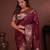 Maroon soft silk blend zari paithani saree with unstitched blouse piece