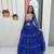 Royal Blue Thread Embroidery & Cording Work Pure Fox Georgette Navratri Lehenga Choli with Blouse
