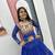 Royal Blue Thread Embroidery & Cording Work Pure Fox Georgette Navratri Lehenga Choli with Blouse