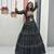 Black Thread Embroidery & Cording Work Pure Fox Georgette Navratri Lehenga Choli with Blouse
