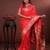 Rani soft silk blend zari paithani saree with unstitched blouse piece