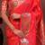 Rani soft silk blend zari paithani saree with unstitched blouse piece