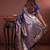 Royal blue soft silk blend zari paithani saree with unstitched blouse piece