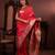 Red soft silk blend zari paithani saree with unstitched blouse piece