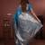 Teal soft silk blend zari paithani saree with unstitched blouse piece