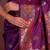 Wine soft silk blend zari paithani saree with unstitched blouse piece