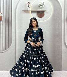 Black Hand Kodi Work Pure Cotton Navratri Lehenga Choli with Blouse