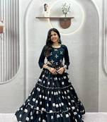 Black Hand Kodi Work Pure Cotton Navratri Lehenga Choli with Blouse