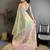 Green kanjeevaram silk blend zari woven saree with unstitched blouse piece