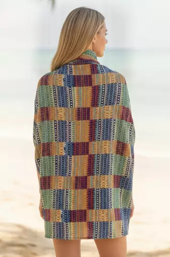 Women's bandhani printed multicolor cotton dupatta