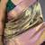 Olive kanjeevaram silk blend zari woven saree with unstitched blouse piece