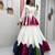 White Multicolor Lace Work Pure Cotton Navratri Kediyu Lehenga Set with Dupatta