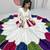 White Multicolor Lace Work Pure Cotton Navratri Kediyu Lehenga Set with Dupatta